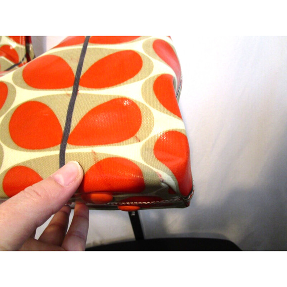 Orla Kiely Orange Stem Print Coated Canvas Midi Sling Crossbody Purse - Picture 8 of 11
